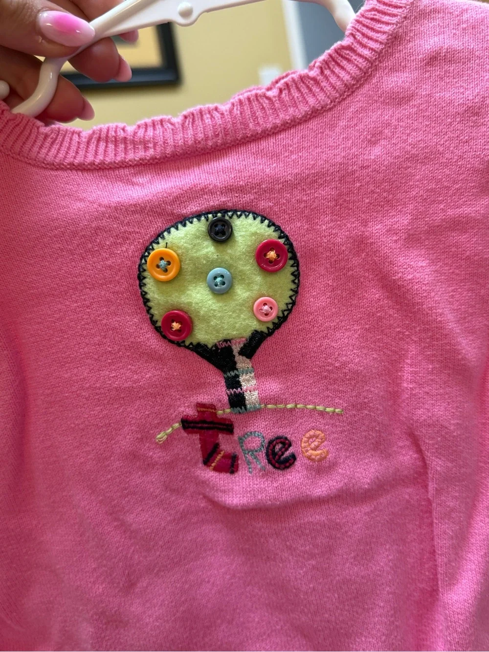 Gymboree Pink Tree Applique Sweatshirt